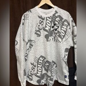 Disney Polka Dot Spirit Jersey in Gray and White